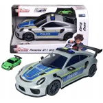 Majorette, 2-in-1 Porsche 911 GT3 RS Police Car with Light Sound Effects Storage Compartment and 1 Small Die-Cast Car - MAJORETTE
