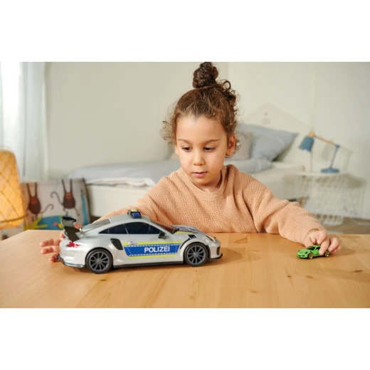 Majorette, 2-in-1 Porsche 911 GT3 RS Police Car with Light Sound Effects Storage Compartment and 1 Small Die-Cast Car - MAJORETTE - Image 4