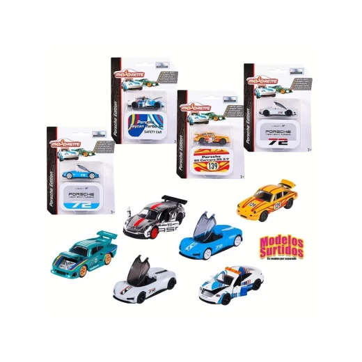Majorette, Porsche Deluxe 1:64 Scale Free-Wheeling Metal Vehicle with Rubber Tires Opening Doors Translucent Headlights Suspension Collector Box - MAJORETTE - Image 2