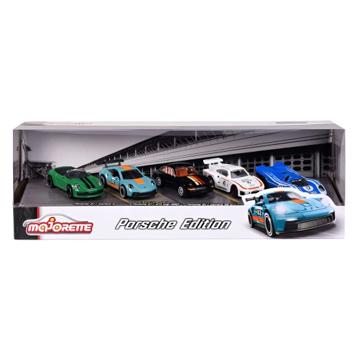 Majorette, Porsche Motorsport Cars Giftpack 5 Die-Cast Vehicles 1:64 Scale with Rolling Wheels and Opening Parts 917 911 Carrera RS 935 K3 GT3 Cup 992 - MAJORETTE - Image 2