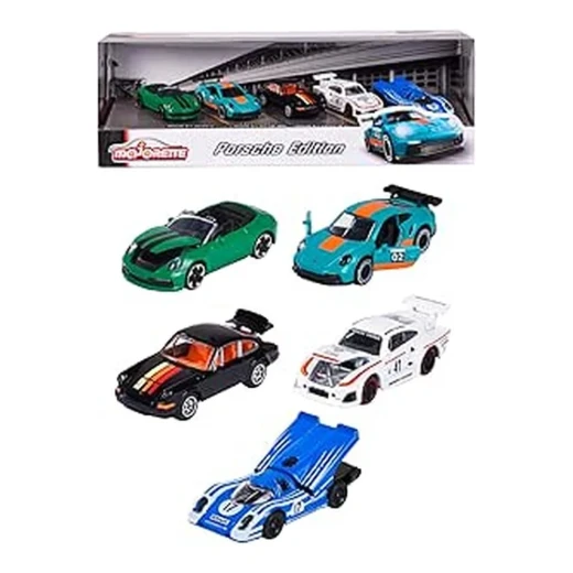 Majorette, Porsche Motorsport Cars Giftpack 5 Die-Cast Vehicles 1:64 Scale with Rolling Wheels and Opening Parts 917 911 Carrera RS 935 K3 GT3 Cup 992 Majorette, Porsche Motorsport Cars Giftpack 5 Die-Cast Vehicles 1:64 Scale with Rolling Wheels and Opening Parts 917 911 Carrera RS 935 K3 GT3 Cup 992