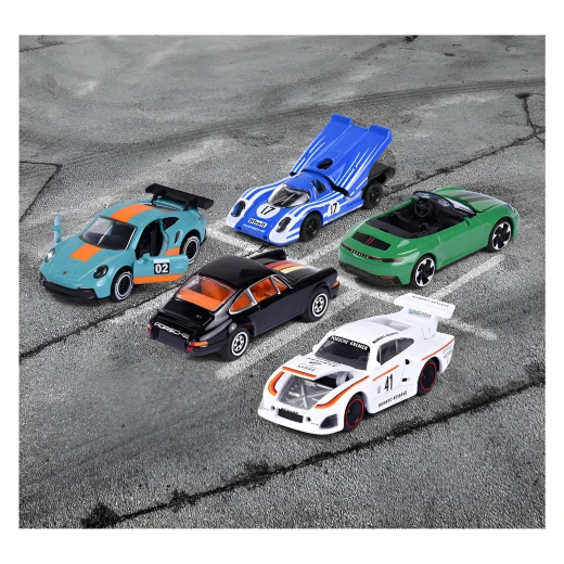 Majorette, Porsche Motorsport Cars Giftpack 5 Die-Cast Vehicles 1:64 Scale with Rolling Wheels and Opening Parts 917 911 Carrera RS 935 K3 GT3 Cup 992 - MAJORETTE - Image 7