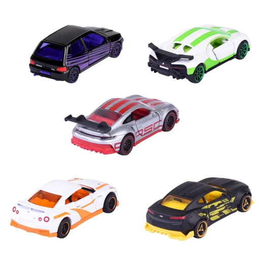 Majorette, Limited Edition 10 Diecast Cars Gift Pack 5pcs 7.5cm Renault Clio Porsche 911 GT3 Cup Nissan GT-R Bugatti Chiron Pur Sport Chevrolet Camaro 3+ - MAJORETTE - Image 4