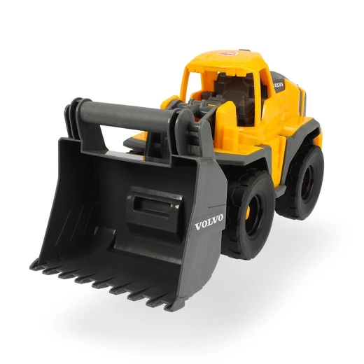 Dickie, Volvo Shovel Loader 26 cm with Manually Movable and Tiltable Front Bucket, Rolling Wheels and Detailed Open Cabin, Construction Role Play Toy for Children Aged 3 Years and Older - Dickie - Image 3