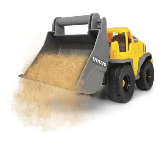 Dickie, Volvo Shovel Loader 26 cm with Manually Movable and Tiltable Front Bucket, Rolling Wheels and Detailed Open Cabin, Construction Role Play Toy for Children Aged 3 Years and Older - Dickie - Image 4