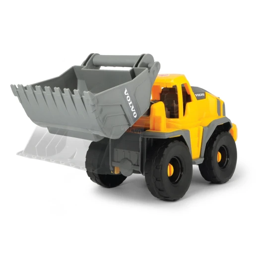 Dickie, Volvo Shovel Loader 26 cm with Manually Movable and Tiltable Front Bucket, Rolling Wheels and Detailed Open Cabin, Construction Role Play Toy for Children Aged 3 Years and Older - Dickie - Image 6
