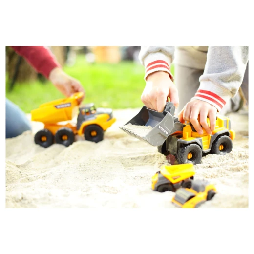 Dickie, Volvo Shovel Loader 26 cm with Manually Movable and Tiltable Front Bucket, Rolling Wheels and Detailed Open Cabin, Construction Role Play Toy for Children Aged 3 Years and Older - Dickie - Image 9