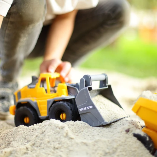 Dickie, Volvo Shovel Loader 26 cm with Manually Movable and Tiltable Front Bucket, Rolling Wheels and Detailed Open Cabin, Construction Role Play Toy for Children Aged 3 Years and Older - Dickie - Image 10
