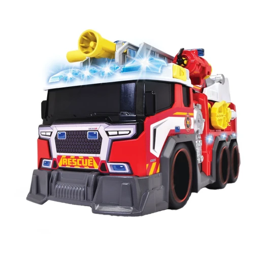 Dickie, Fire Truck Toy with Water Cannon 37.5 cm Extendable Ladder Free-Moving Gripper Arm Roof-Mounted Water Cannon Light and Sound 2 AA Batteries Included for Kids Age 3+ - Dickie - Image 3