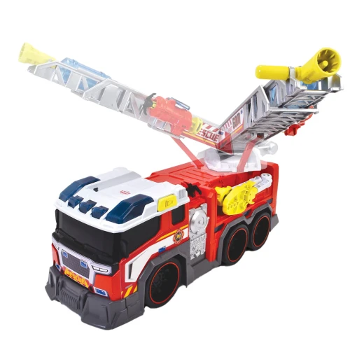 Dickie, Fire Truck Toy with Water Cannon 37.5 cm Extendable Ladder Free-Moving Gripper Arm Roof-Mounted Water Cannon Light and Sound 2 AA Batteries Included for Kids Age 3+ - Dickie - Image 7