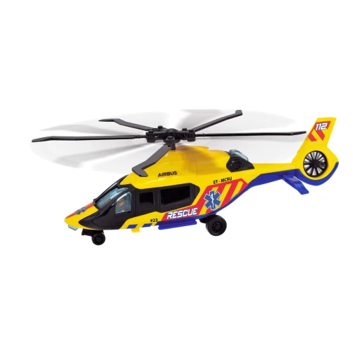 Dickie, Airbus H160 Rescue Helicopter Yellow 23 cm Wind Up Propeller Push Wheel Design Official Licensed Emergency Toy for Kids Age 3+ - Dickie - Image 4