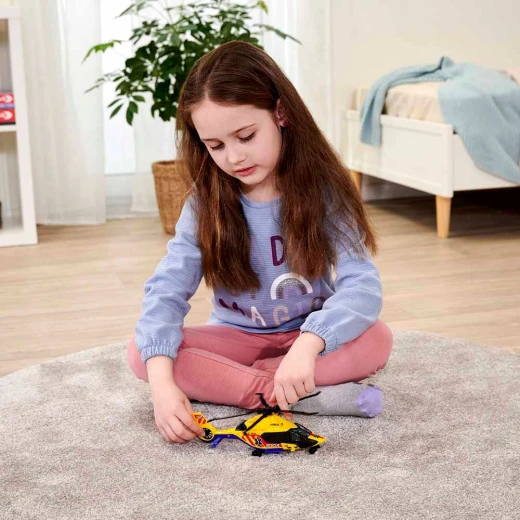 Dickie, Airbus H160 Rescue Helicopter Yellow 23 cm Wind Up Propeller Push Wheel Design Official Licensed Emergency Toy for Kids Age 3+ - Dickie - Image 5
