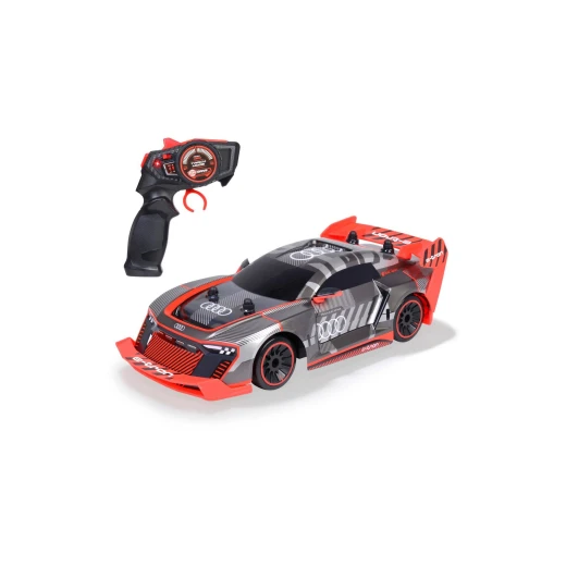 Dickie, RC Audi S1 E-Tron Quattro Drift Car with 2-Channel Remote Control 2.4 GHz, Turbo, Drift Function, Spare Wheels, Rechargeable Battery, Speed up to 12 km/h, Suitable for Children Aged 6 Years and Older, Exciting Racing Experience - Dickie - Image 2