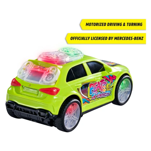 Dickie, Mercedes-Benz A-Class Beat Spinner 23.5 cm Motorized Bump & Go Spin Mode Hip Hop Music LED Lights Official Licensed Toy for Kids Age 3+ - Dickie - Image 3