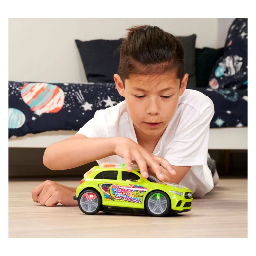 Dickie, Mercedes-Benz A-Class Beat Spinner 23.5 cm Motorized Bump & Go Spin Mode Hip Hop Music LED Lights Official Licensed Toy for Kids Age 3+ - Dickie - Image 6