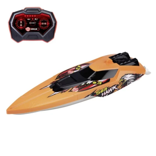 Dickie, RC Sea Hawk Remote Controlled Boat for Fun on Water with 2.4 GHz Remote Control, Li-Fe 320 mAh Battery, Top Speed up to 4 km/h in Turbo Mode, 33 cm Length, 30 m Control Range, 20 Minutes Operating Time, 45 Minutes Charging Time - Dickie - Image 2