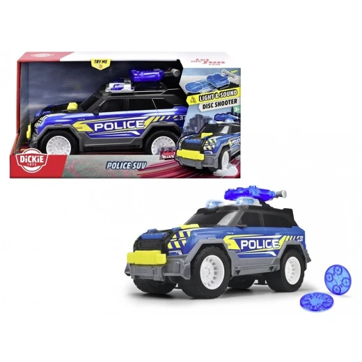 Dickie, Police SUV Toy with Light and Sound 30 cm Paramedic Rescue Vehicle with Stretcher for Kids Age 3+ Dickie, Police SUV Toy with Light and Sound 30 cm Paramedic Rescue Vehicle with Stretcher for Kids Age 3+