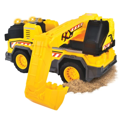Dickie, Excavator Construction Toy 30 cm with Light and Sound Manually Movable Arm 360° Rotation Free Play Batteries Included for Kids Age 3+ - Dickie - Image 7