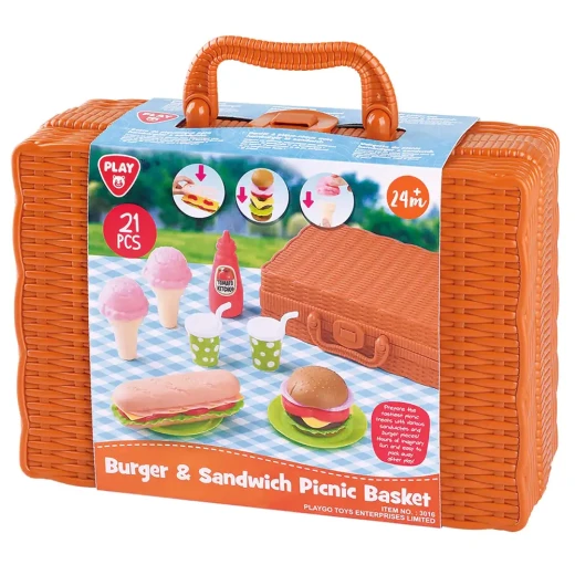 Play Go | Burger & Sandwich Basket | 21 pcs! Play Go | Burger & Sandwich Basket | 21 pcs!