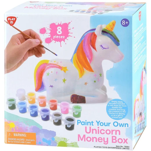 Play Go | Paint Your Own Unicorn | Money Box | Ceramic | 14 pcs Play Go | Paint Your Own Unicorn | Money Box | Ceramic | 14 pcs