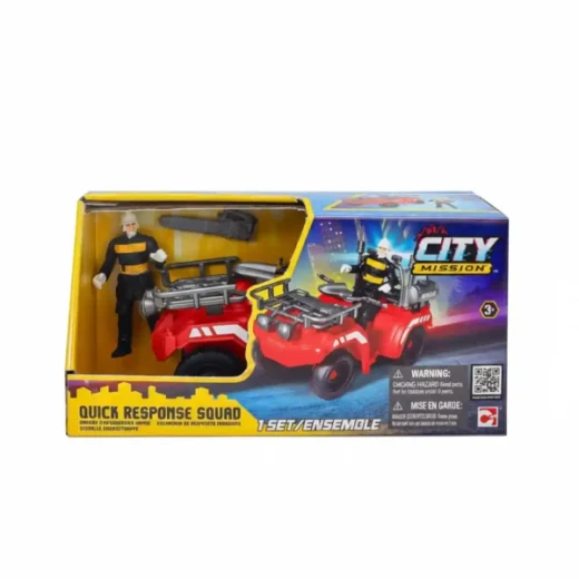 Chap Mei, City Mission Rapid Intervention Team Playset Firefighter ATV Police Helicopter Action Figure Rescue Toy Kids Adventure Set Assorted Ages 3+ - Chap Mei - Image 3