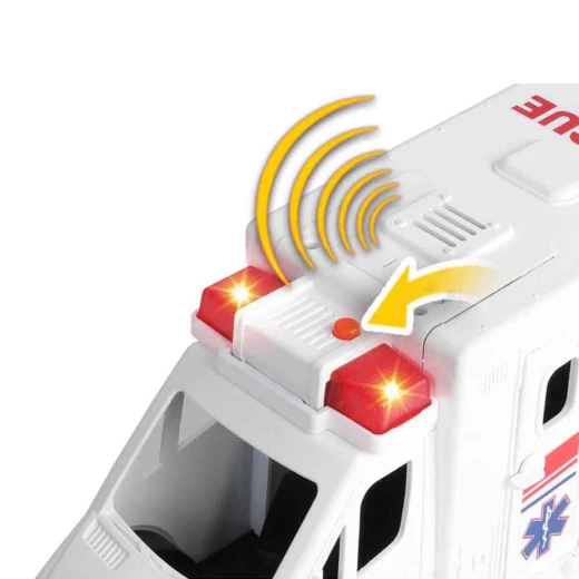 Chap Mei, Sound and Light City Vehicles Playset Random Shape Ambulance or Recycling Vehicle Set with Figures Emergency Rescue Role Play Toy for Kids 3+ with Lights and Siren Effects - Chap Mei - Image 13