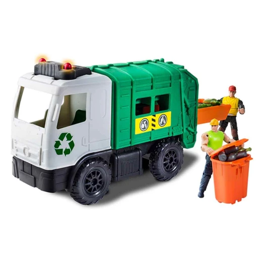 Chap Mei, Sound and Light City Vehicles Playset Random Shape Ambulance or Recycling Vehicle Set with Figures Emergency Rescue Role Play Toy for Kids 3+ with Lights and Siren Effects - Chap Mei - Image 12