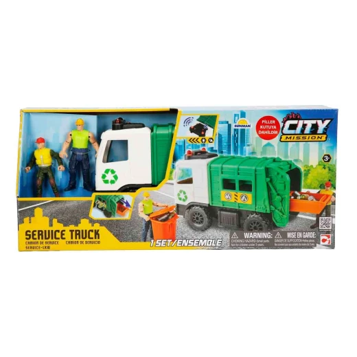 Chap Mei, Sound and Light City Vehicles Playset Random Shape Ambulance or Recycling Vehicle Set with Figures Emergency Rescue Role Play Toy for Kids 3+ with Lights and Siren Effects - Chap Mei - Image 7