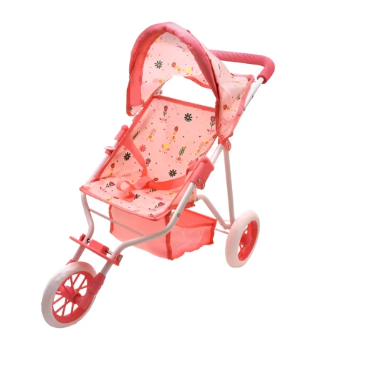 Dolls World, 3 Wheel Stroller 58 length × 31 width × 53 height cm - Dolls WorldMagic - Image 2