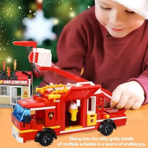 K Toys , Educational Fire Fighting Truck Building Blocks , 328 pcs - K Toys - Image 4
