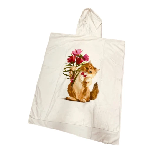 Aqua Poncho , Poncho Towel , 220*90 cm , Cat Aqua Poncho , Poncho Towel , 220*90 cm , Cat