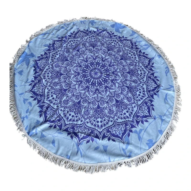 Aqua Poncho , Round Beach Towel , 150 cm , with Bag - Aqua Poncho