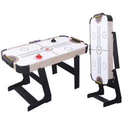K Toys, Electric Foldable Air Hockey Game Table for Kids and Adults with Electronic Motor Smooth Floating Pucks and Built-in Score Keeper Fun Play