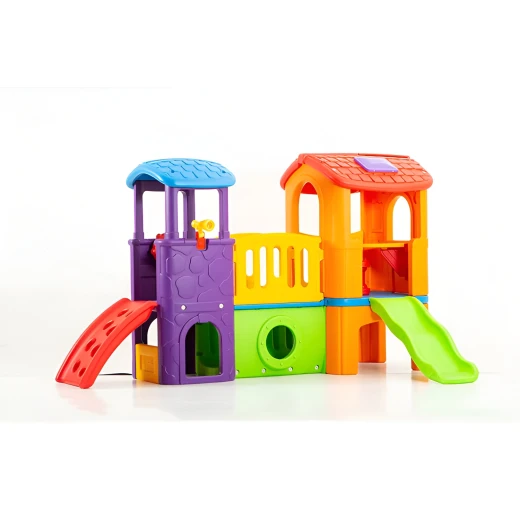 Eduplay, Bridge Playing Center, Multi-functional playhouse with slide, bridge, lookout tower, hide-and-seek tunnel, endless fun for children Eduplay, Bridge Playing Center, Multi-functional playhouse with slide, bridge, lookout tower, hide-and-seek tunnel, endless fun for children