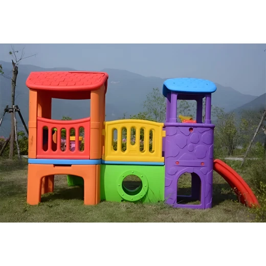 Eduplay, Bridge Playing Center, Multi-functional playhouse with slide, bridge, lookout tower, hide-and-seek tunnel, endless fun for children - EduPlay - Image 3