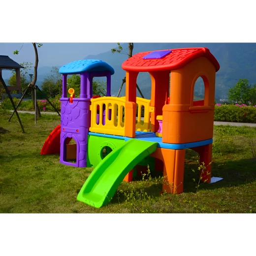 Eduplay, Bridge Playing Center, Multi-functional playhouse with slide, bridge, lookout tower, hide-and-seek tunnel, endless fun for children - EduPlay - Image 4
