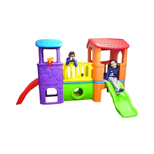 Eduplay, Bridge Playing Center, Multi-functional playhouse with slide, bridge, lookout tower, hide-and-seek tunnel, endless fun for children - EduPlay - Image 6