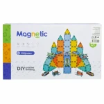Magnetic Building Blocks Cars and Airplane Park Set with 59 Pieces Rolling Ball Tracks Creative Educational Construction Toy for Kids Age 3+ - K Toys