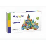 Magnetic Blocks Cars Park Building Set with 75 Pieces Creative Educational Construction Toy for Kids Age 3+ Imagination Motor Skills Hand-Eye Coordination 3D Shapes Geometric Modeling and Interactive Play - K Toys