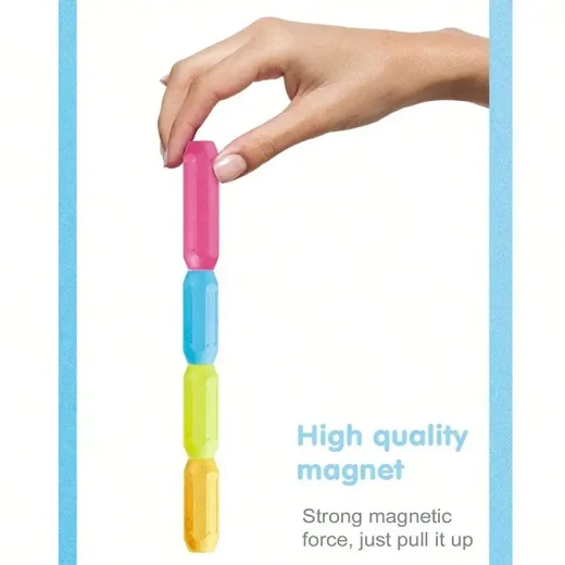 Magnetic Building Sticks Construction Set for Kids Creative Educational Learning Toy with Colorful Design Flexible Assembly and Strong Magnetic Connections 64 Pieces for Children Age 3+ - K Toys - Image 9