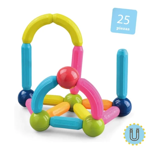 Magnetic Building Sticks and Balls Construction Set for Kids Creative Educational Learning Toy with Colorful Design Flexible 3D Assembly and Strong Magnetic Connections 25 Pieces for Children Age 3+ - K Toys - Image 3