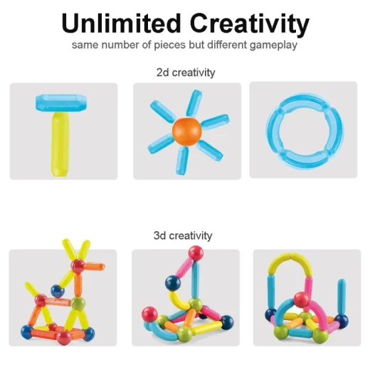 Magnetic Building Sticks and Balls Construction Set for Kids Creative Educational Learning Toy with Colorful Design Flexible 3D Assembly and Strong Magnetic Connections 25 Pieces for Children Age 3+ - K Toys - Image 9