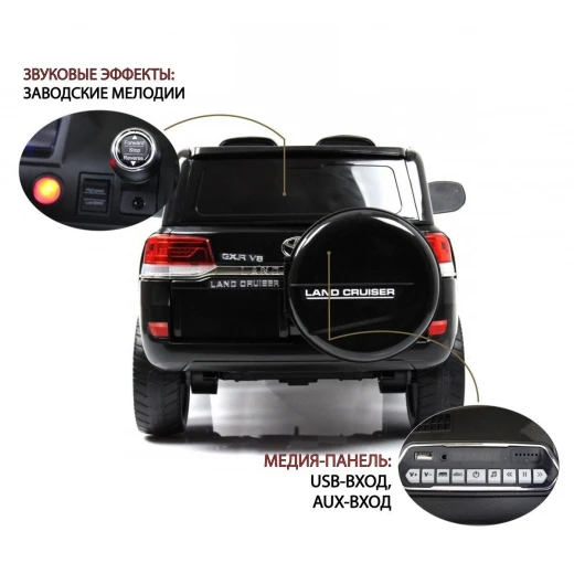 RoyalBaby , Toyota Land Cruiser Kids Ride-On Car , Police black - RoyalBaby - Image 3
