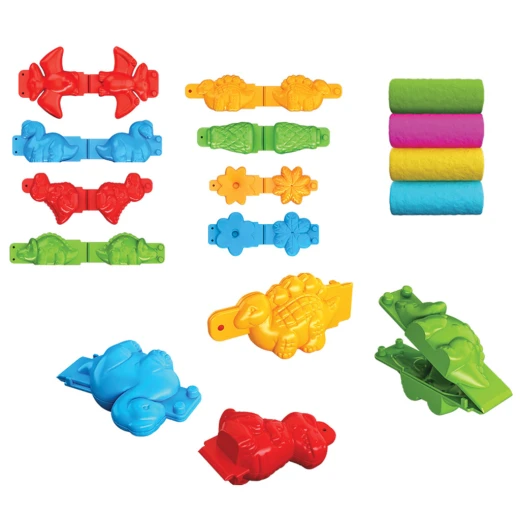 Art Craft , 3D Dinosaur Play Dough Set , 4 pcs , 200 gm - Art Craft - Image 3