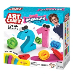 Art Craft , 3D Numbers Play Dough Set , 4 pcs , 200 gm