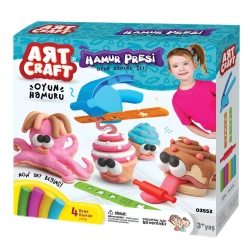 Art Craft , Dough Press Play Set with Tools , 4 pcs , 200 gm