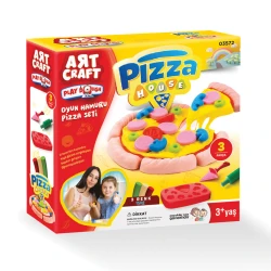 Art Craft , Pizza Play Dough Set , 3 Colors , 150 gr