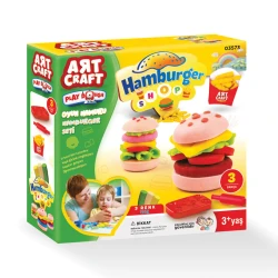Art Craft , Hamburger Play Dough Set , 3 Colors , 150 gr , 3 pcs
