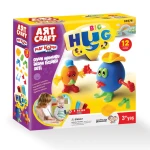 Art Craft- Big Hug Play Dough Set , 3 Colors , 150 gm , 12 pcs - Art Craft