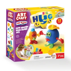 Art Craft- Big Hug Play Dough Set , 3 Colors , 150 gm , 12 pcs